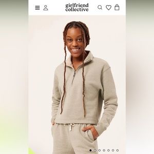 Girlfriend Collective 50/50 Half-Zip Sweatshirt (matching pants available)